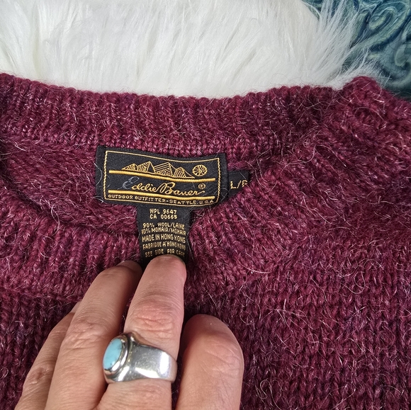 Eddie Bauer Wool Mohair Sweater Large - Picture 5 of 7